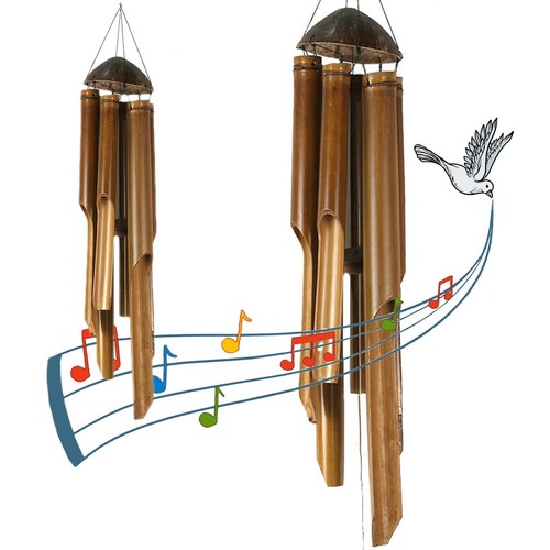 Rustikales bambus windspiel - rustikales,